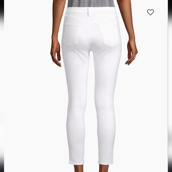 J BRAND Alana High-Rise White Ladder Lace Cropped Skinny Jeans Size 28 - Picture 2 of 12